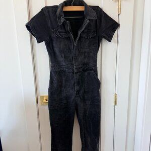 Good American Black Denim Jumpsuit